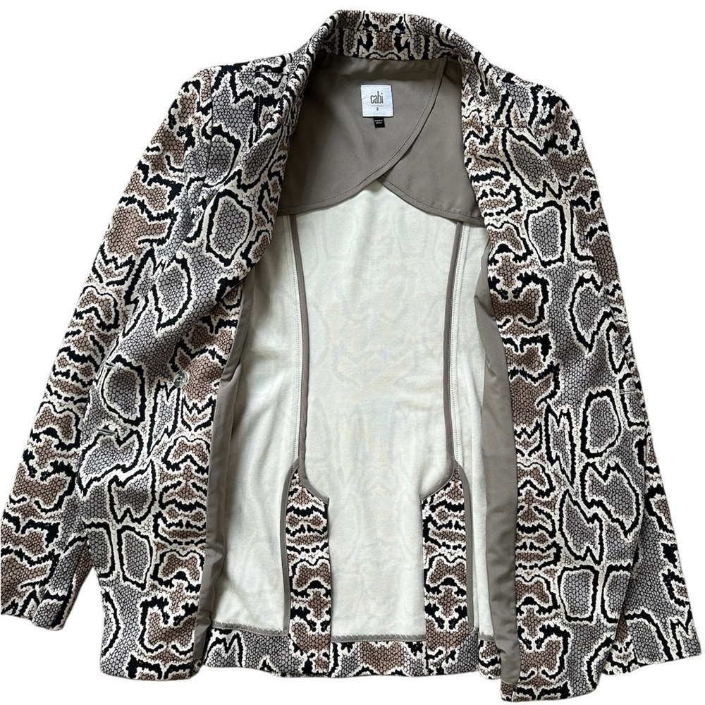 CAbi Python Double Breasted Blazer Size 2 - Picture 3 of 13